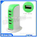 2015 Newest Fashion 30W 5 in 1 Usb Charger / Power Adapter for Mobile Phones